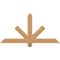 Ekena Millwork Kennewick Timber Gable Bracket, Western Red Cedar, 48"W x 24"H x 3 1/2"D x 3 1/2"F, 12/12 Pitch GBW048X24X0404KEN00SWR - alternate 1